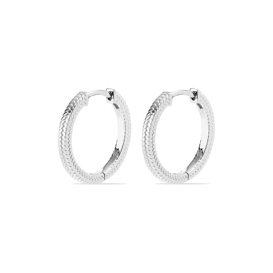 ESPRIT Creolen PURE BRAID, Damen, 925er Silber, silber