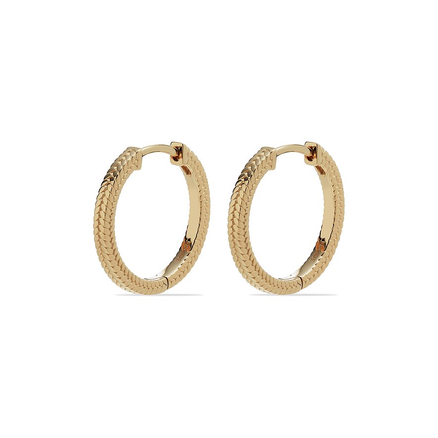 ESPRIT Creolen PURE BRAID, Damen, 925er Silber, gold