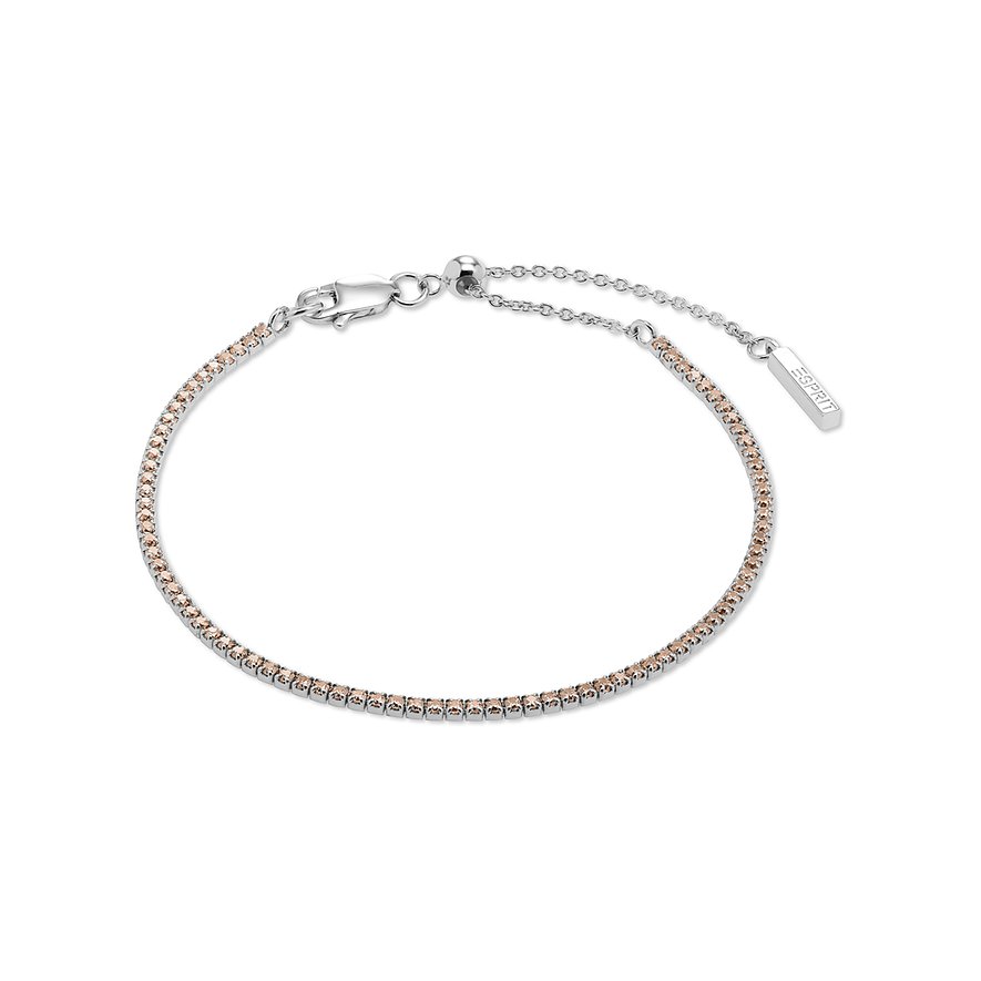 ESPRIT Armband DAZZLING STONES, Zirkon, synthetisch, Damen, 925er Silber, Farbstein, silber, Verschluss: Karabiner