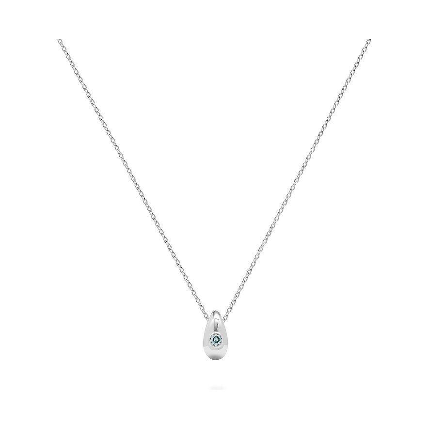 ESPRIT Kette COLOR DROP, Zirkon, synthetisch, Damen, 925er Silber, Farbstein, silber, Verschluss: Karabiner