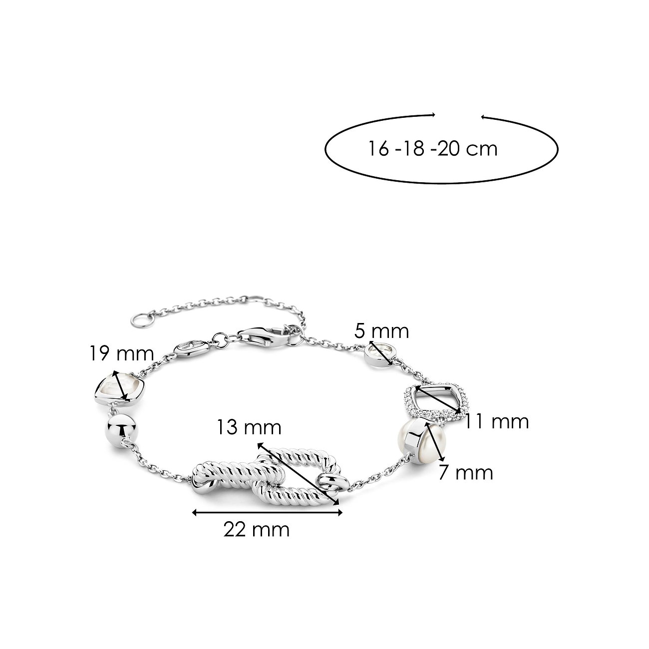 Ti Sento - Milano Armband 23033ZI