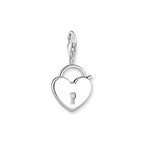 Thomas Sabo Anhängeschmuck aus 925er Silber, herzförmig mit Schlüsselloch.