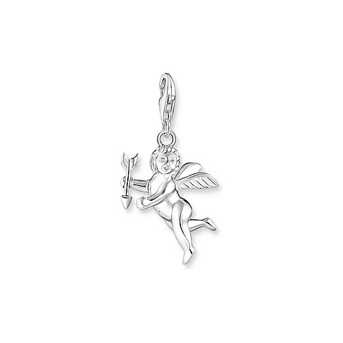 Thomas Sabo Anhängeschmuck aus 925er Silber mit Amor-Figur und Pfeil.