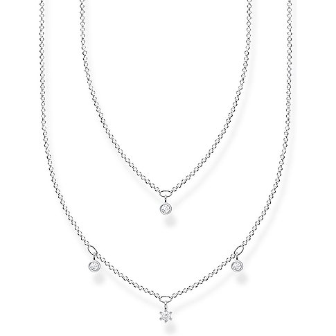 Thomas Sabo Halsschmuck aus 925er Silber mit Zirkonia.