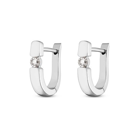 CHRIST Ohrringe aus 585 Weißgold mit Diamanten.