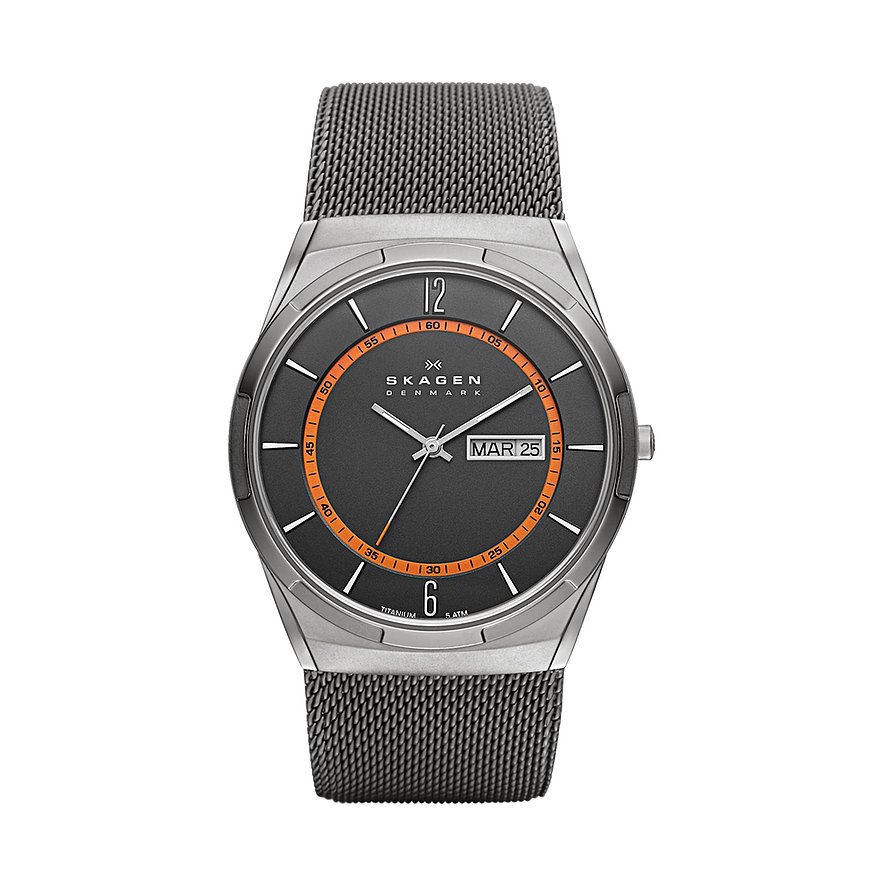 2. Chance - Skagen Herrenuhr, Herren, Titan, Armband: Edelstahl, Quarz, analog
