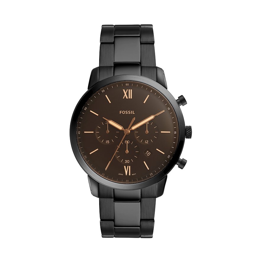 2. Chance - Fossil Chronograph, Herren, Edelstahl, Armband: Edelstahl, Quarz, analog