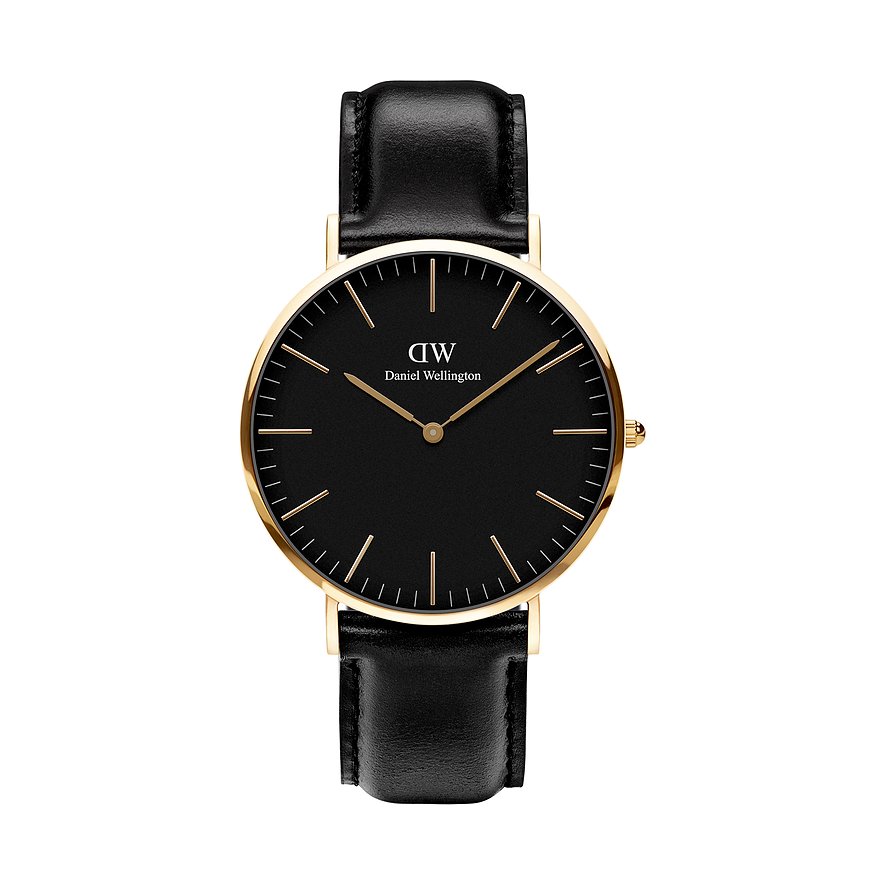 Daniel Wellington Herrenuhr Classic DW.DW00100544, Herren, Edelstahl, Armband: Leder, Quarz, analog