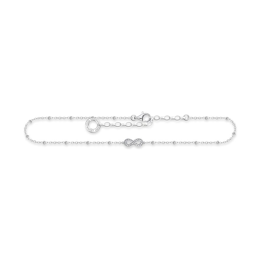 2. Chance - Thomas Sabo Fußkette, Zirkonia, Damen, 925er Silber, silber