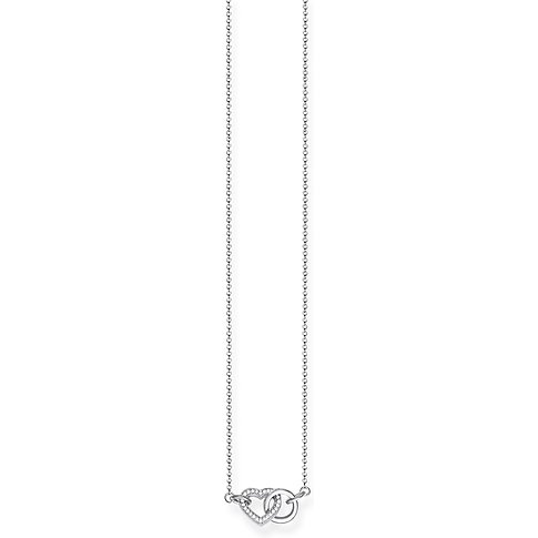 Thomas Sabo Halsschmuck aus 925er Silber mit Steinen, Herz-Anhänger.