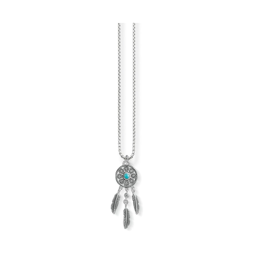 2. Chance - Thomas Sabo Kette, Damen, 925er Silber, türkis