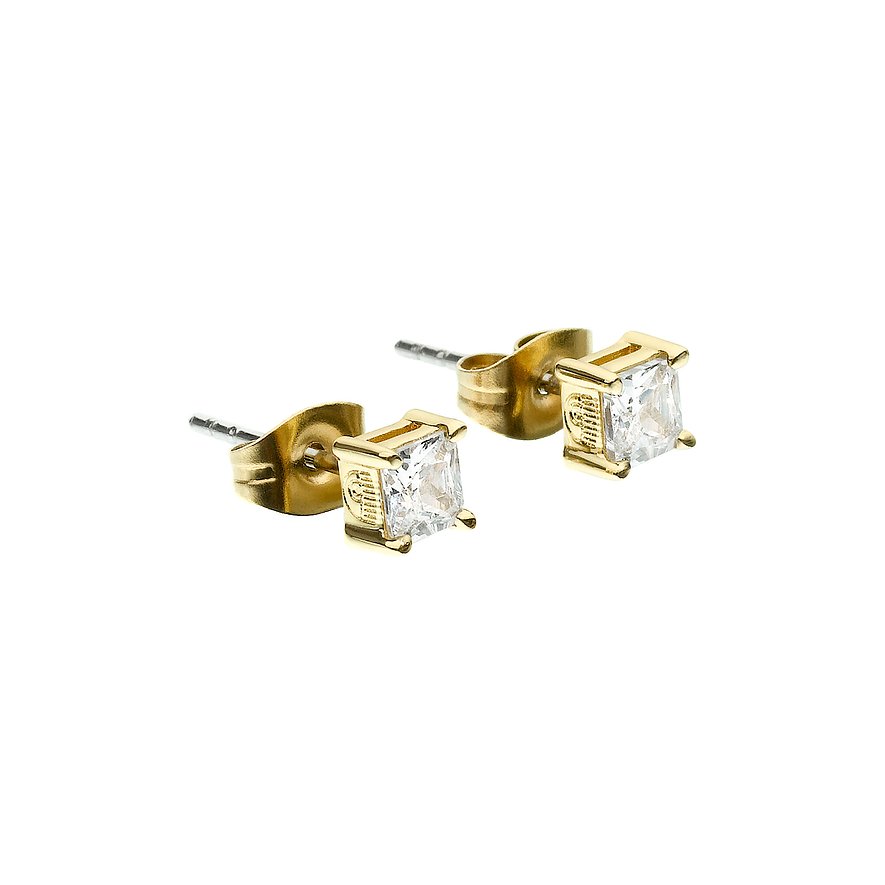 Chiara Ferragni Ohrstecker, Zirkonia, Damen, Messing, gold