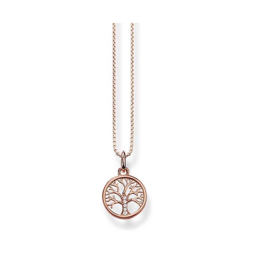 2. Chance - Thomas Sabo Kette, Zirkonia, Damen, 925er Silber, roségold