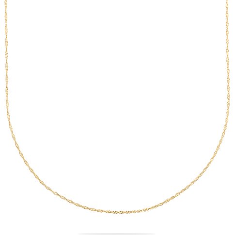 FAVS Halsschmuck aus 375 Gelbgold als feine Kordelkette.