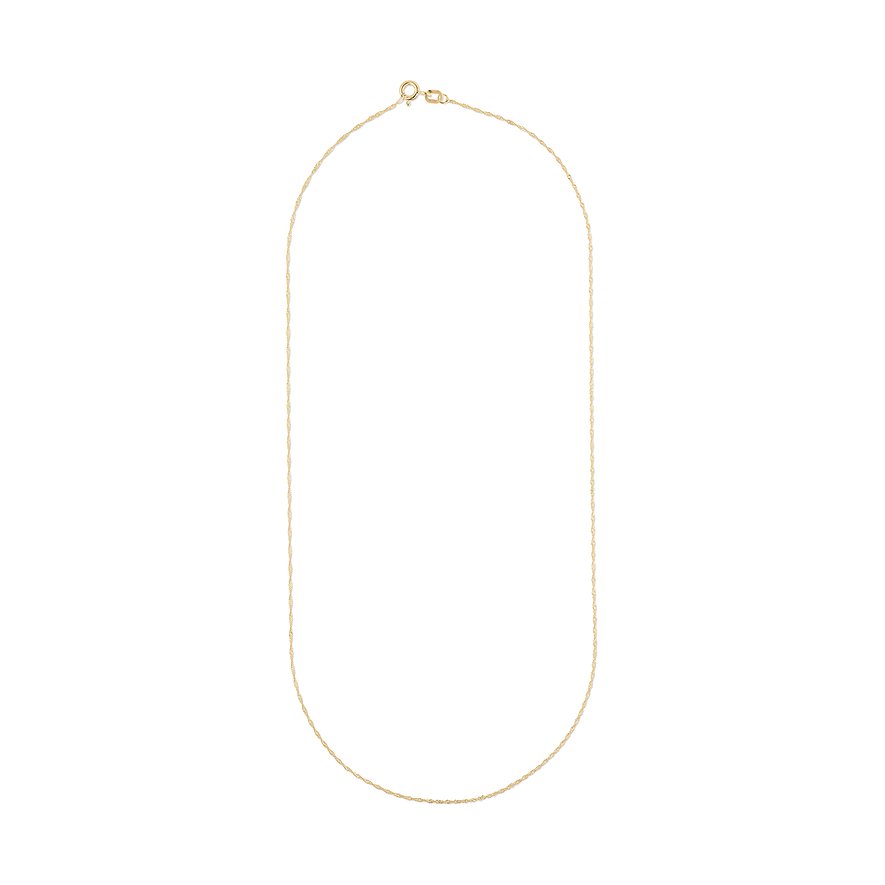 FAVS ketting van 375 geelgoud, fijne koordketting.