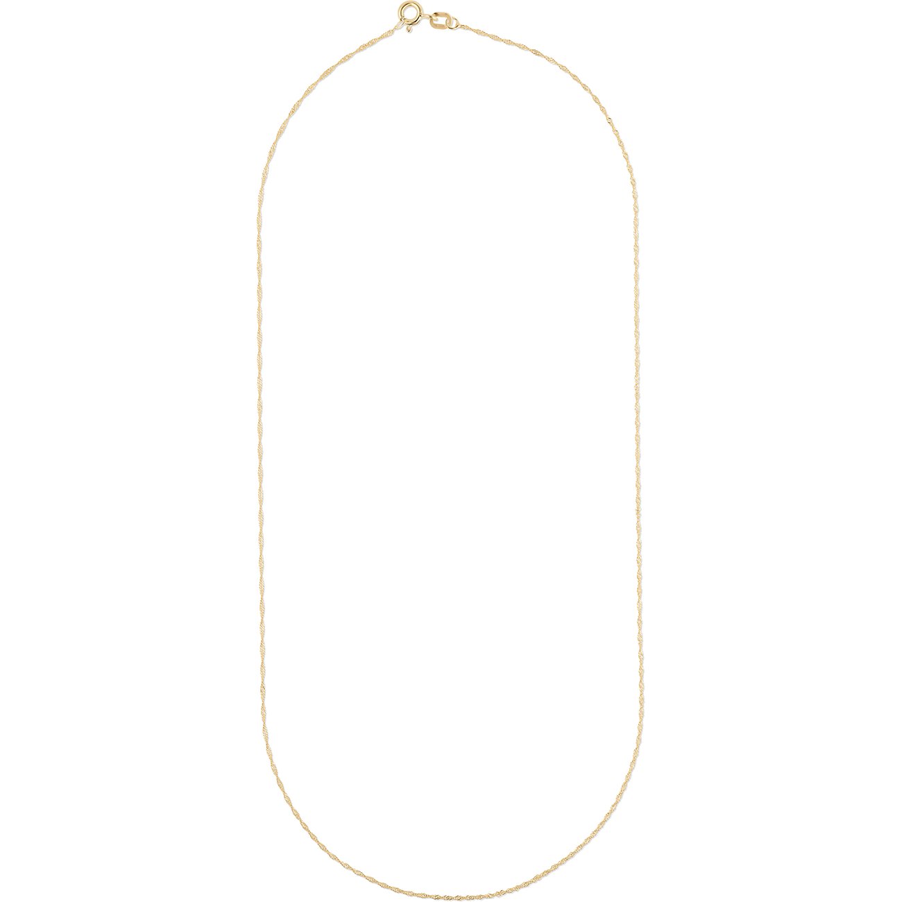 FAVS ketting van 375 geelgoud, fijne koordketting.