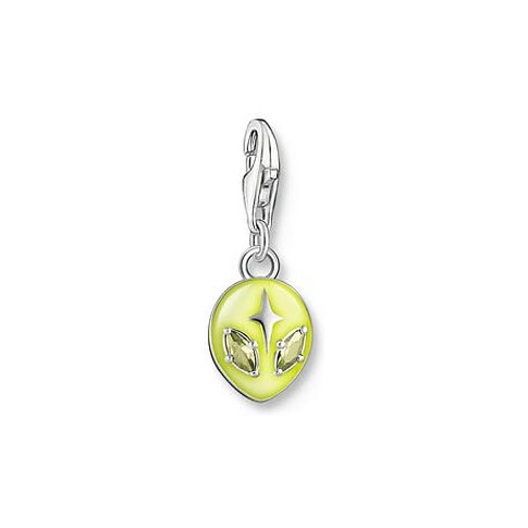 Thomas Sabo Anhänger aus 925er Silber, gelbe Emaille, mit Zirkonia.