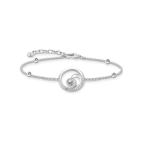 Thomas Sabo Armband aus 925er Silber mit Zirkonia, Wellen-Design.