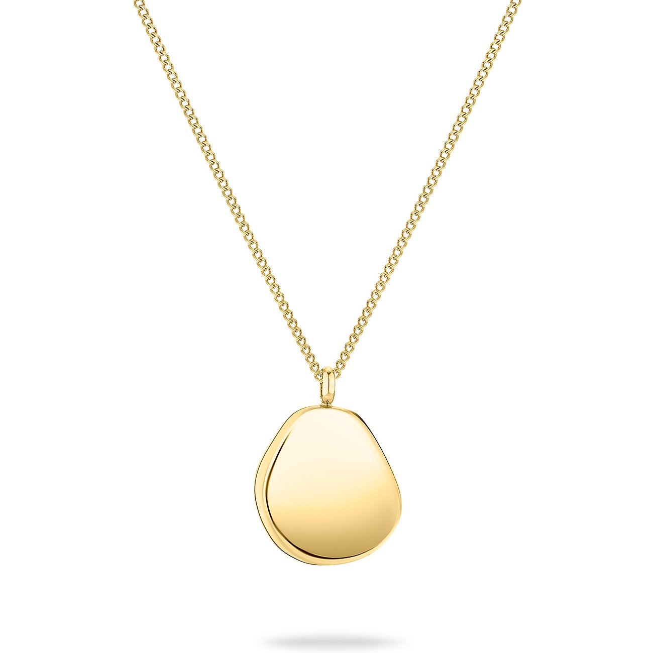 Liebeskind Halsschmuck aus Edelstahl, goldfarben, mit Anhänger.