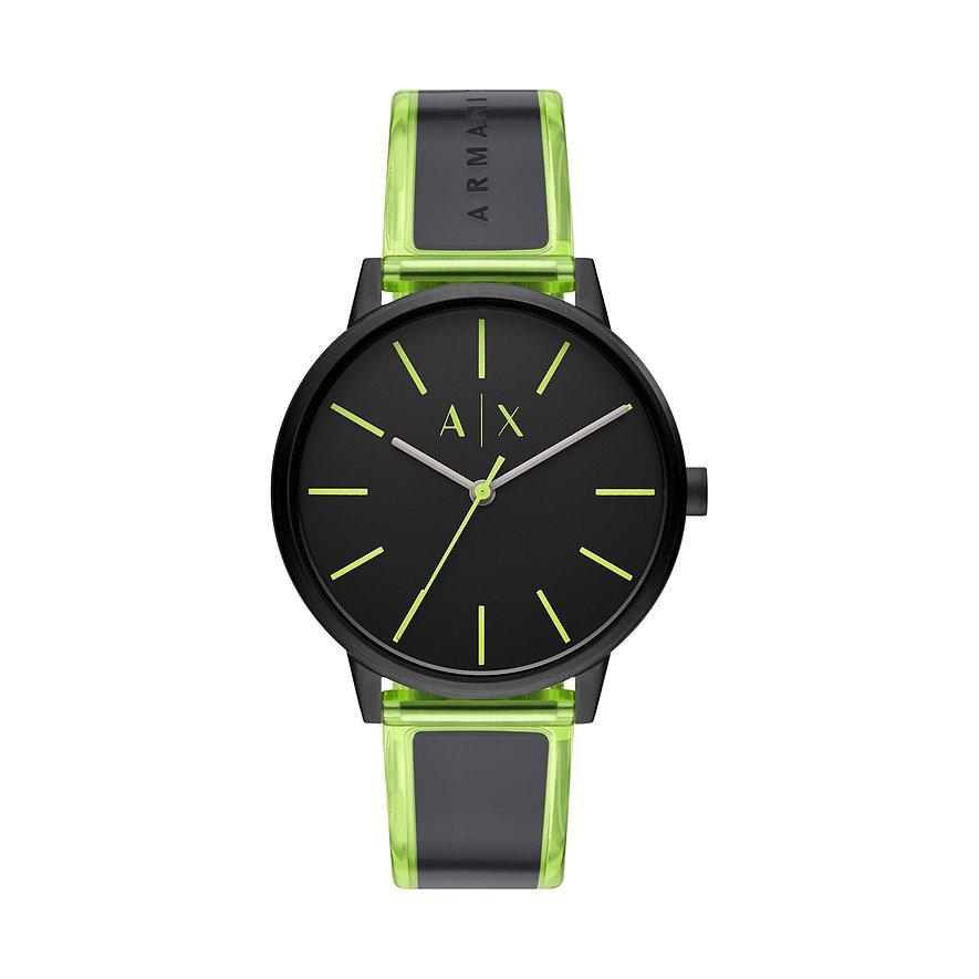 2. Chance - Armani Exchange Herrenuhr AX2730, Herren, Edelstahl, Armband: Kunstleder, Quarz, analog