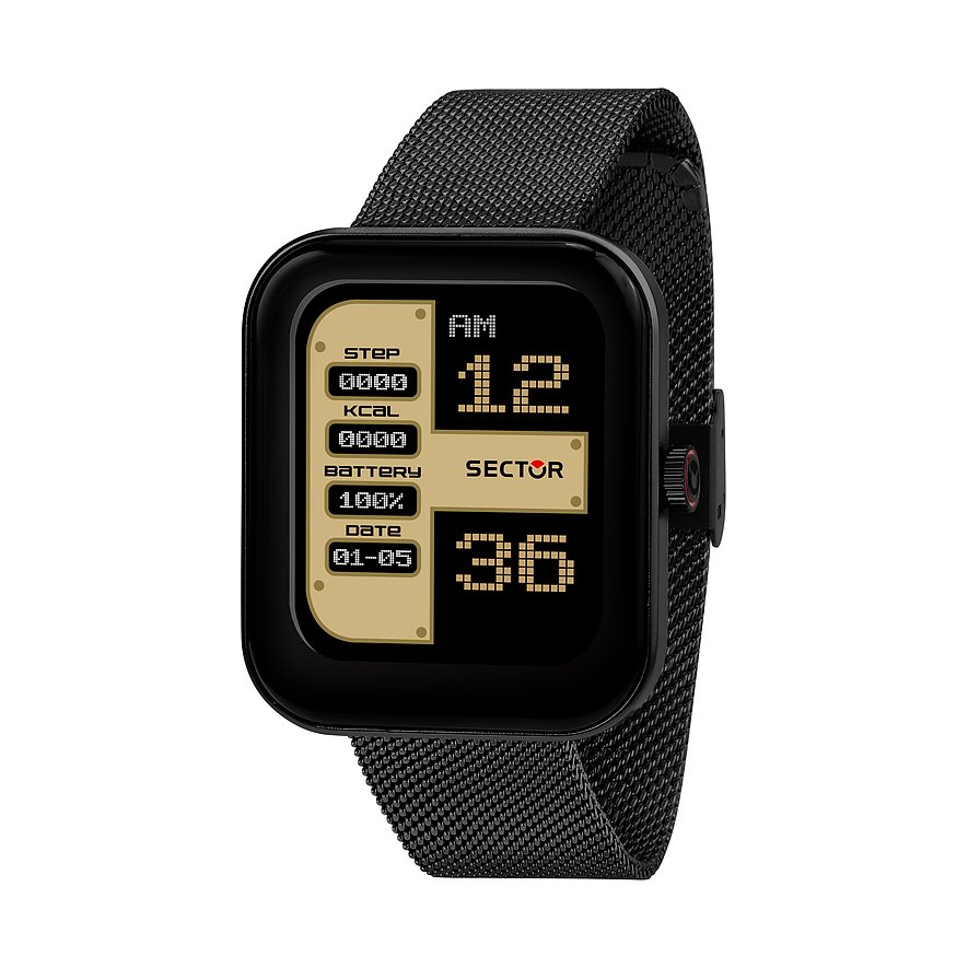 2. Chance - Sector Smartwatch R3253294002, Unisex, Edelstahl, Armband: Metall, Akku, digital