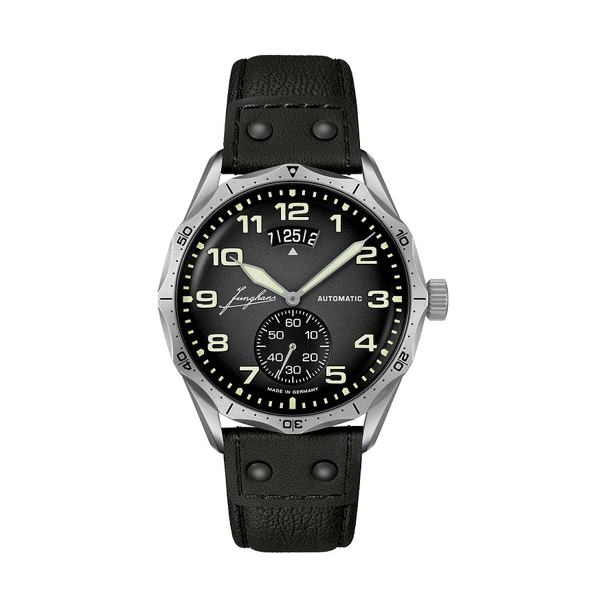 Junghans Herrenuhr Automatic 27449000, Herren, Edelstahl, Armband: Leder, Automatik, analog