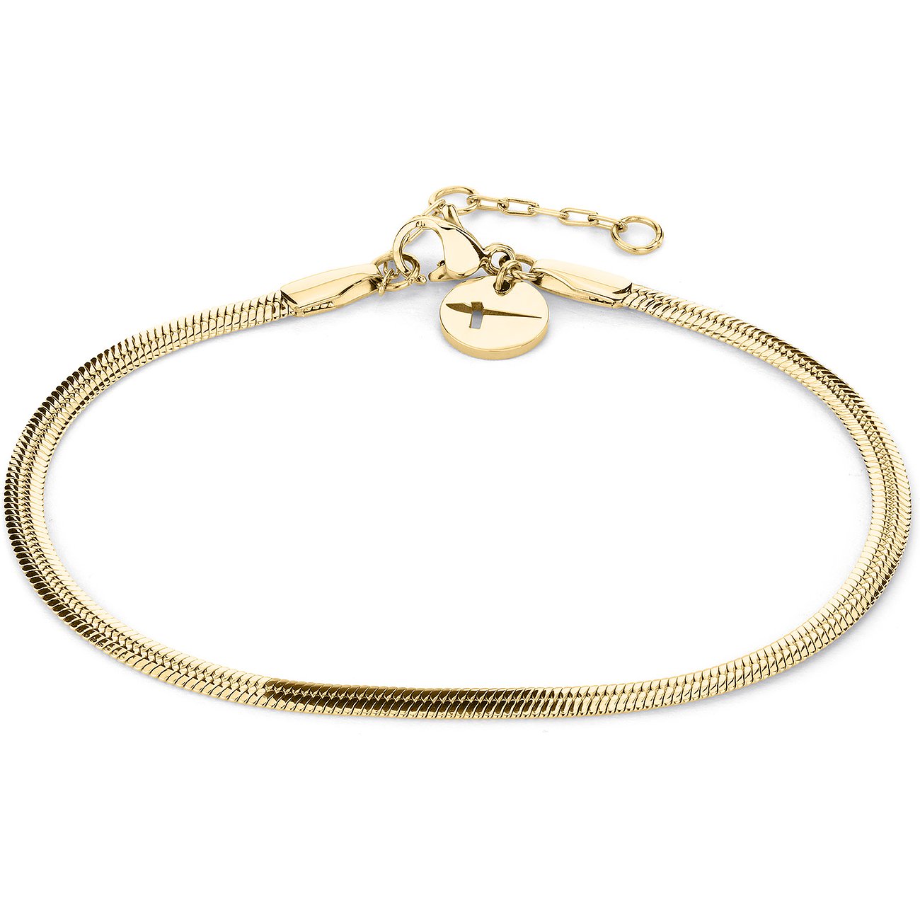 Tamaris Armband aus Edelstahl, mit Glasstein und Karabinerverschluss.