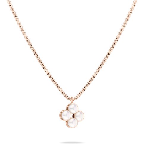 Tamaris Halsschmuck aus Edelstahl mit Perlen.