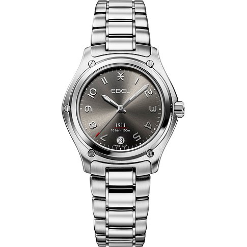 Ebel Uhr mit Edelstahlgehäuse und analoger Anzeige.