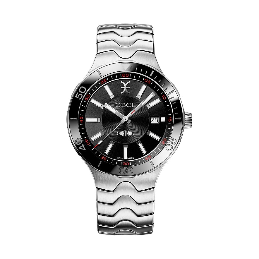 Ebel Herrenuhr Sportwave Marine 1216673, Herren, Edelstahl, Armband: Edelstahl, Automatik, analog