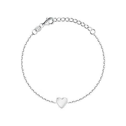 CHRIST Armband aus 925er recyceltem Silber mit Herz-Anhänger.