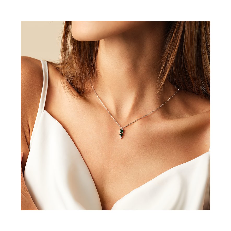 CHRIST halsketting van 925 sterling zilver met zirkonia.