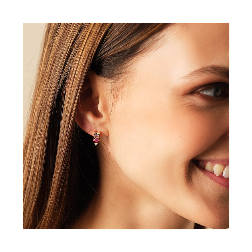 CHRIST Ohrstecker aus 925er recyceltem Silber mit Zirkonia.