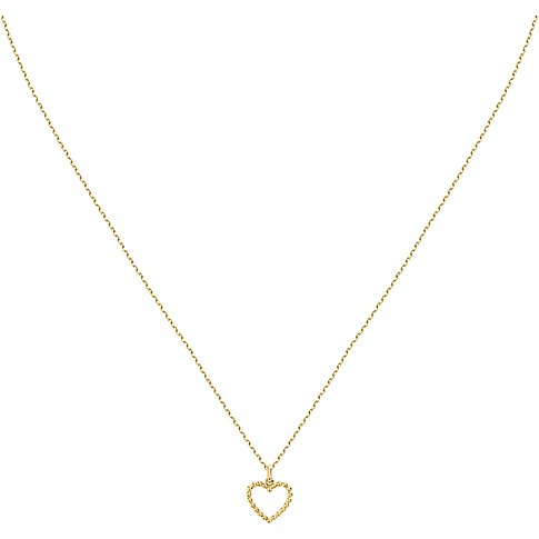 CHRIST 585 Gelbgoldkette mit Herzanhänger.