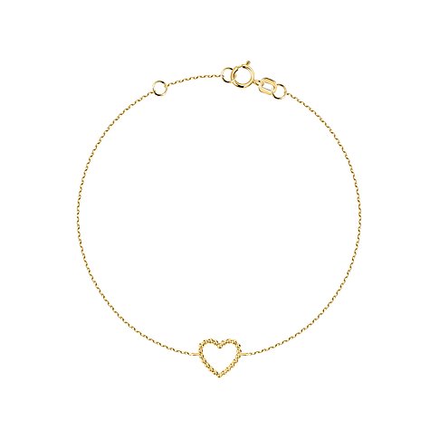 CHRIST Armband aus 585 Gelbgold mit Herz-Anhänger.