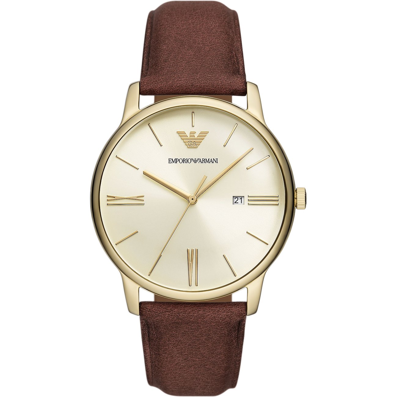 Emporio armani watch leather band sale