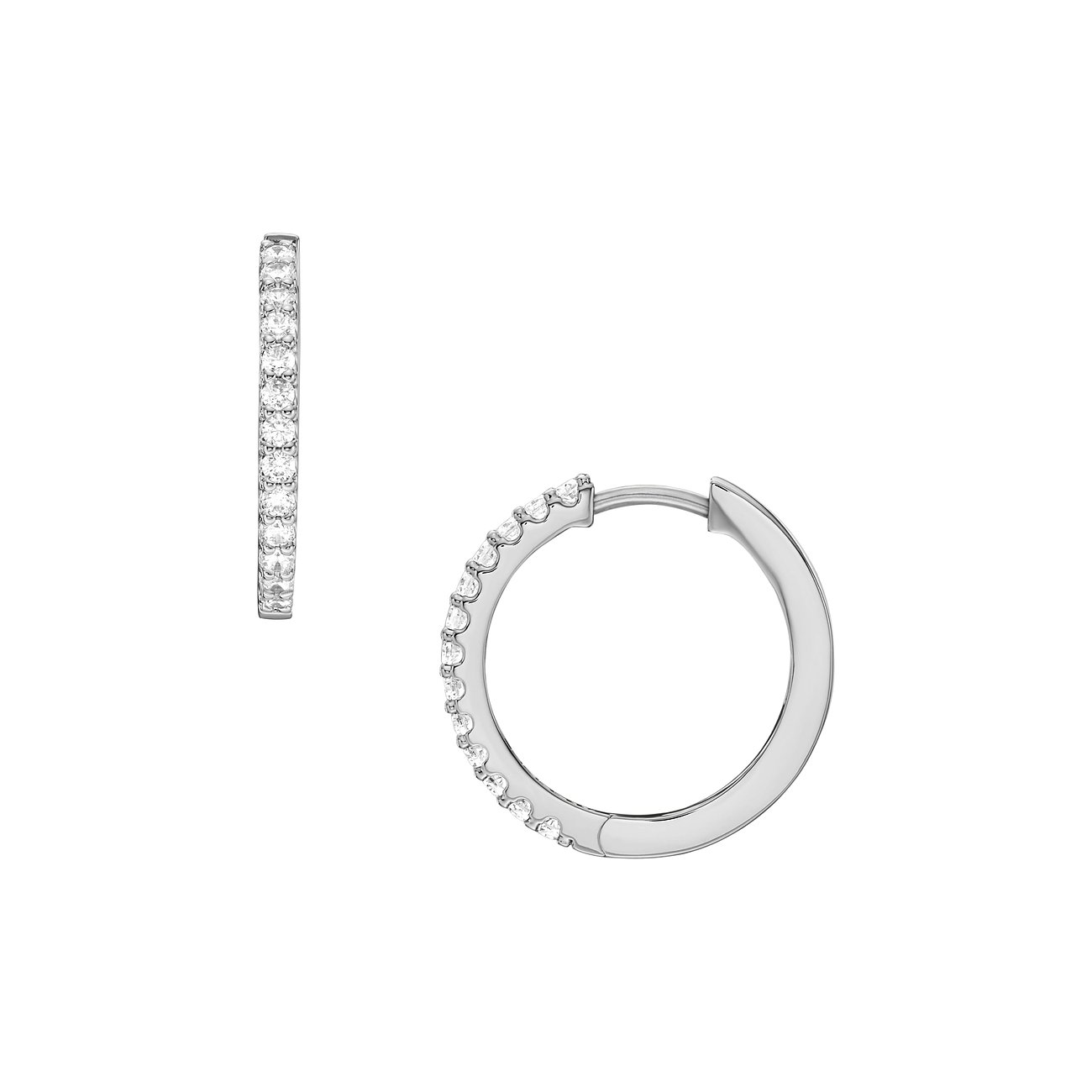 Fossil Ohrringe aus Metall mit Glassteinen.