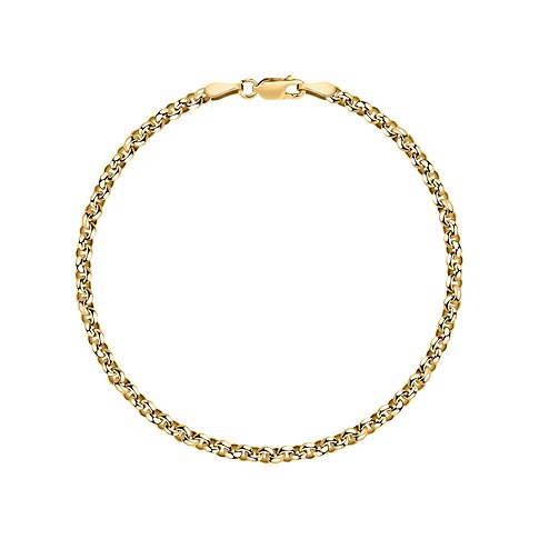 Armschmuck aus 585er Gelbgold mit ovalen, ineinandergreifenden Gliedern, die einen Kreis bilden, .