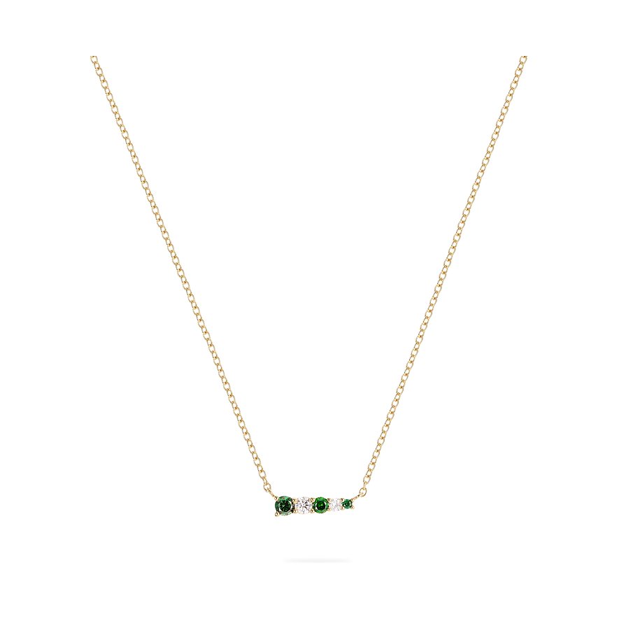 CHRIST Kette, Zirkonia, Damen, 925er Silber, recycelt, gelbgold