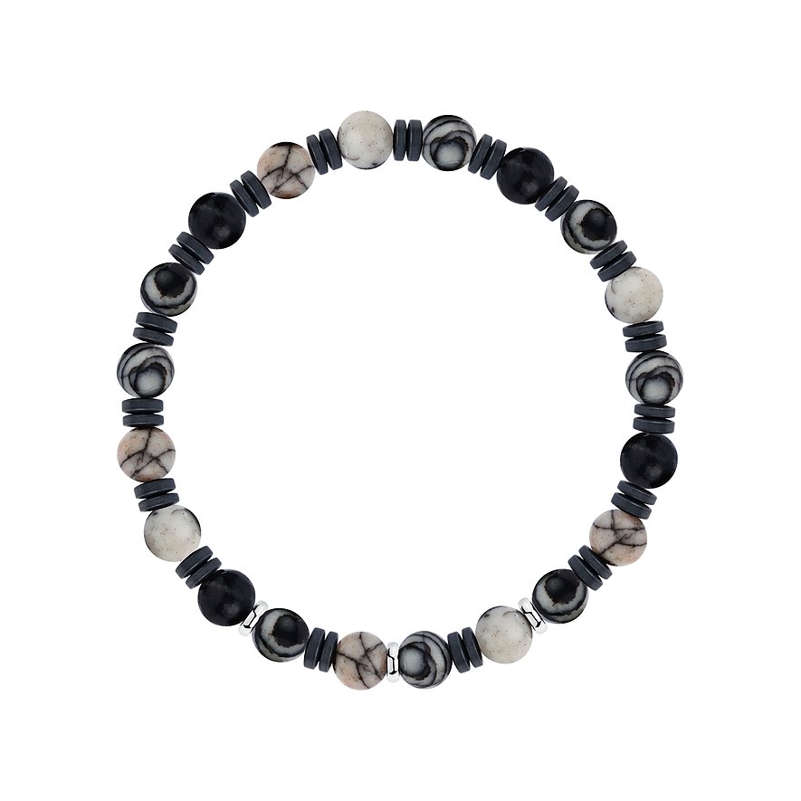CHRIST Armband, Stein, Herren, 925er Silber, recycelt, schwarz