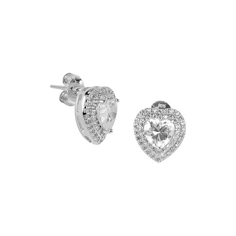 CHRIST örhängen i 925 återvunnet silver med kubisk zirkonia.