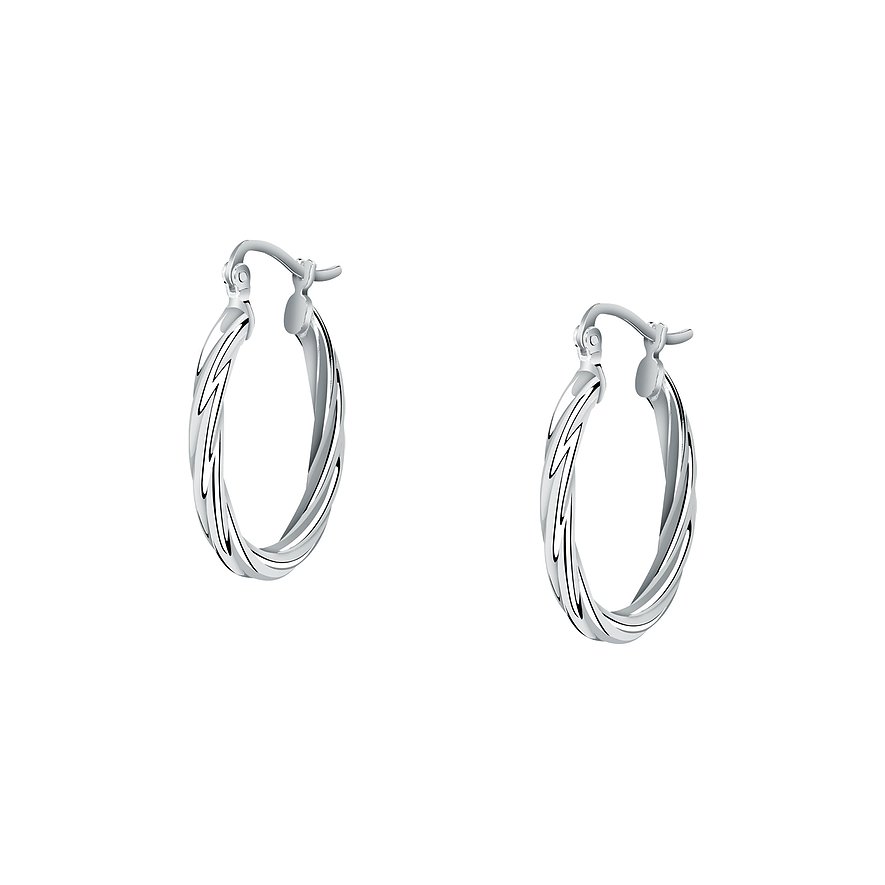 CHRIST Creolen , Damen, 925er Silber, recycelt, silber