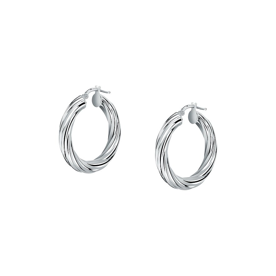 Valeria Creolen , Damen, 925er Silber, recycelt, silber