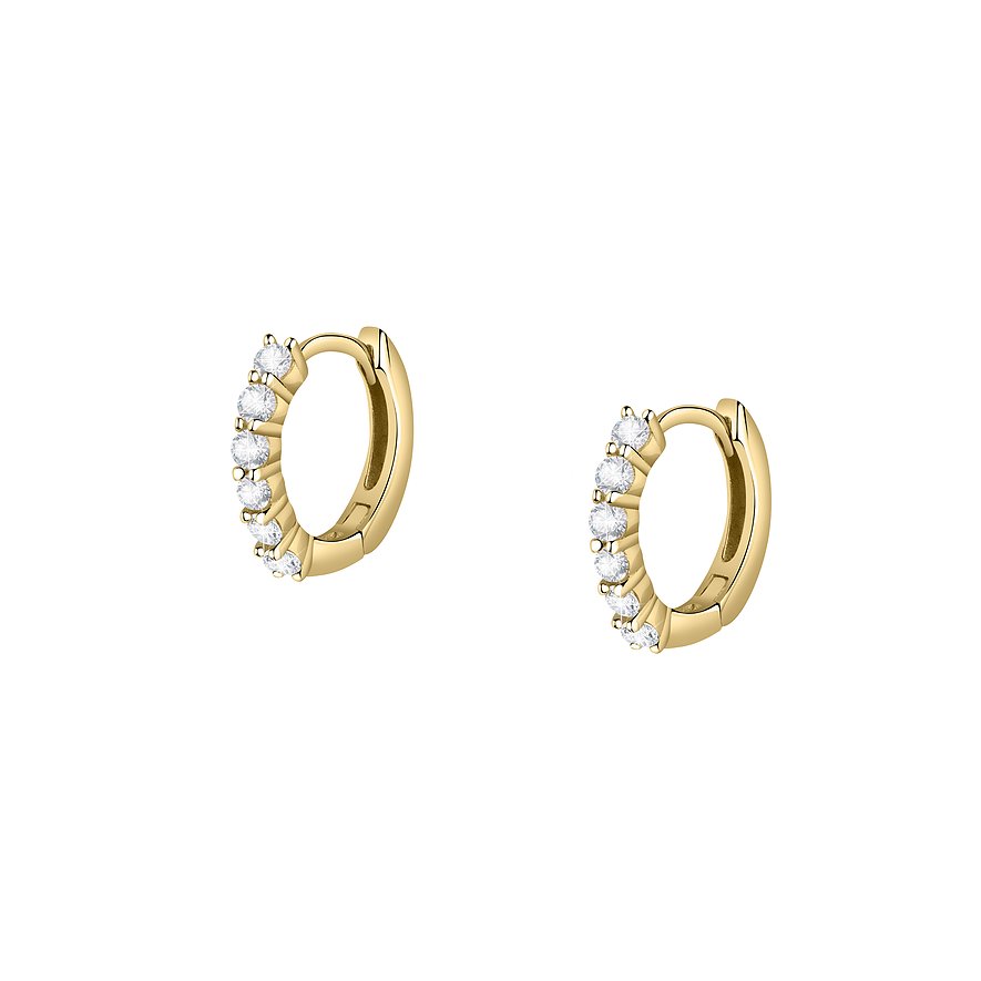 CHRIST Creolen , Damen, 925er Silber, recycelt, gelbgold