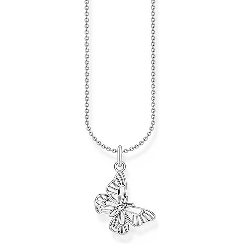 Thomas Sabo ketting van 925 zilver met vlinderhanger.