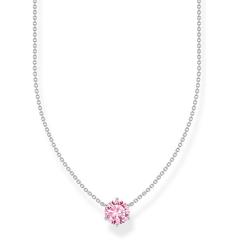 Thomas Sabo halsband i 925 sterlingsilver med rosa zirkon.