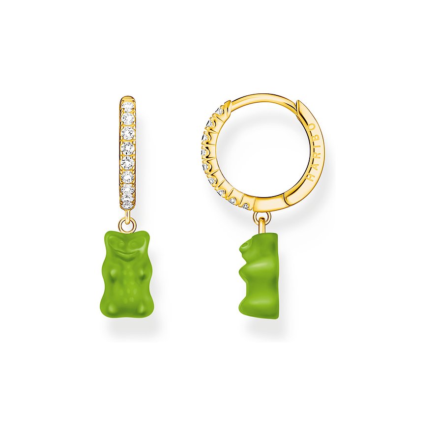 Thomas Sabo Einzelner Ohrschmuck Haribo, Damen, 925er Silber, grün