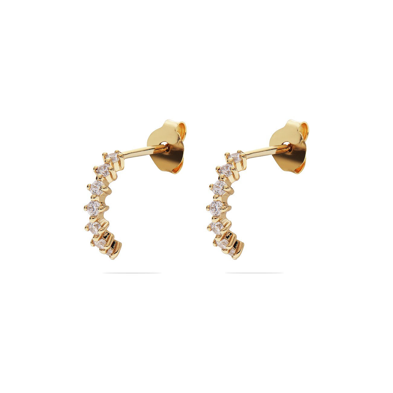 FAVS Ohrstecker aus 375 Gelbgold mit Zirkonia.
