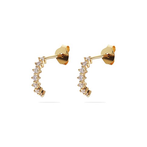 FAVS Ohrstecker aus 375 Gelbgold mit Zirkonia.