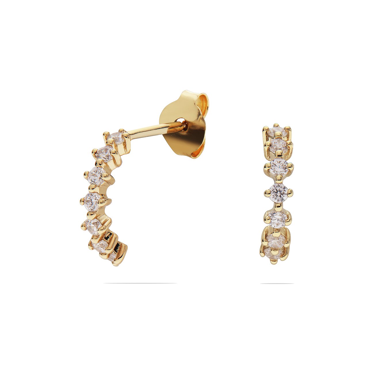 FAVS Ohrstecker aus 375 Gelbgold mit Zirkonia.